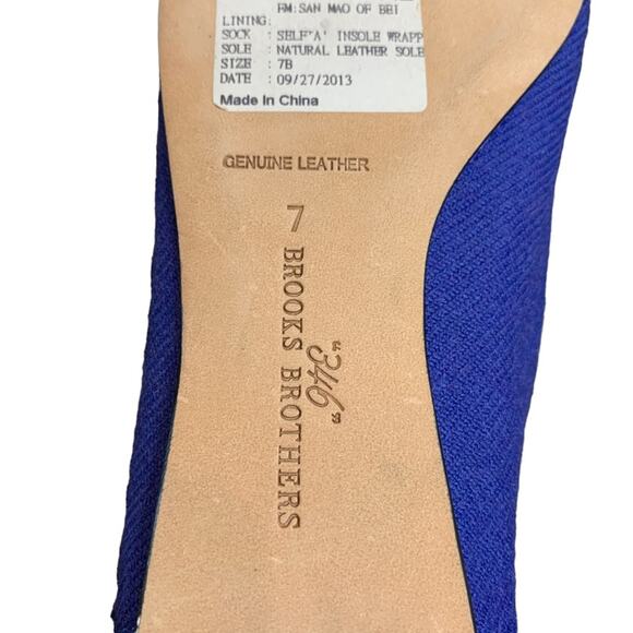 NWOT Brooks brothers “346” ballet flats bright blue size 7 - Picture 2 of 9